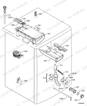 Взрыв-схема стиральной машины Essentiel B ELF614D1 - Схема узла Hydraulic System 272